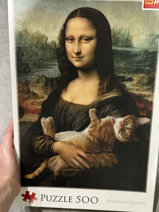 Пазл Мона Ліза з котом