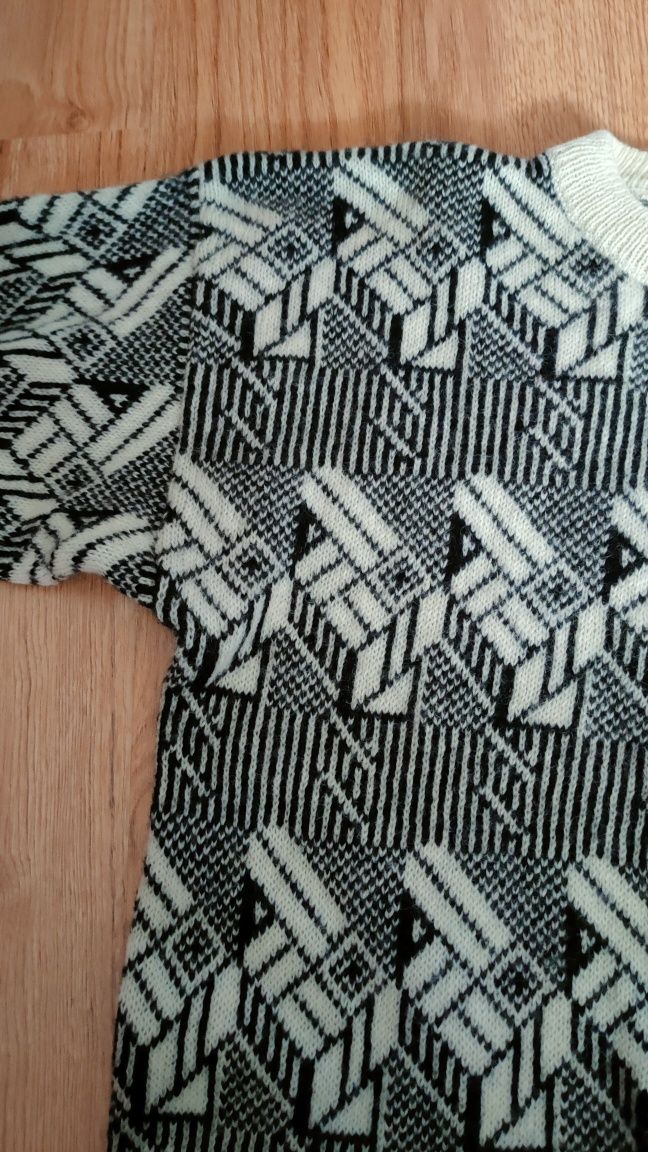 Wyprzedaż Sweter damski S oversize 100% wełna H&M Super stan Retro