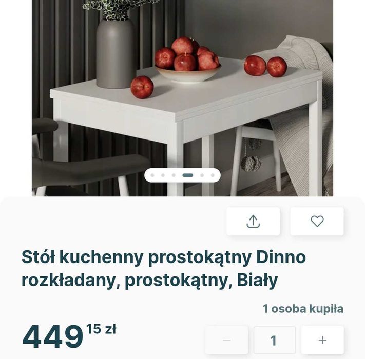 Stół kuchenny rozkładany