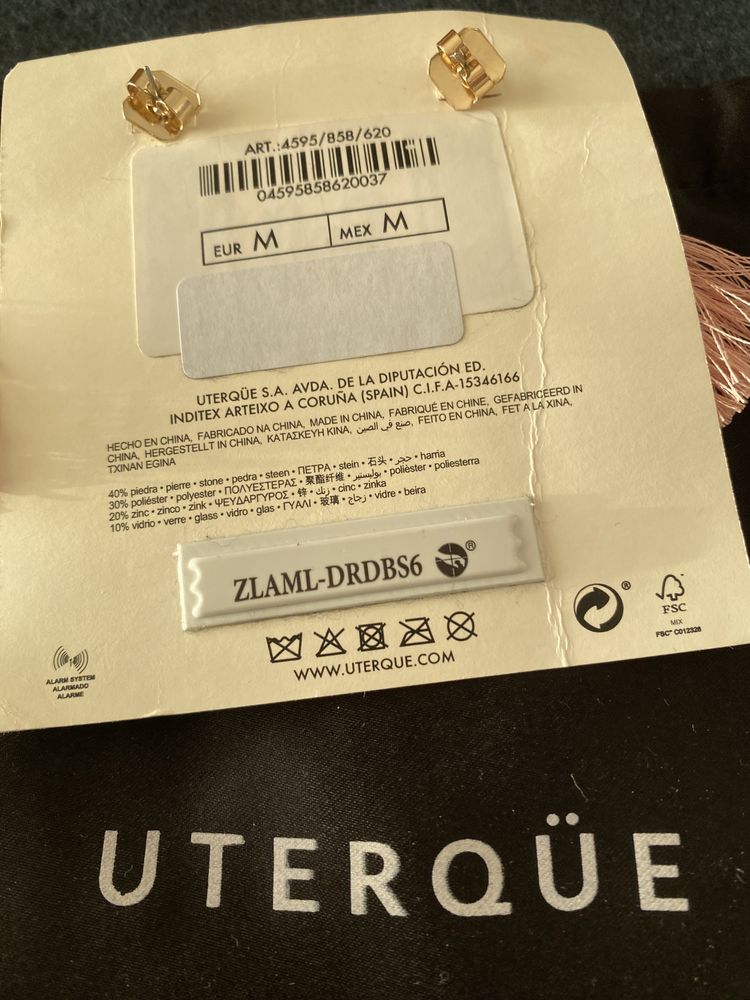 Par de brincos da marca Uterqüe muito bonitos completamente novos