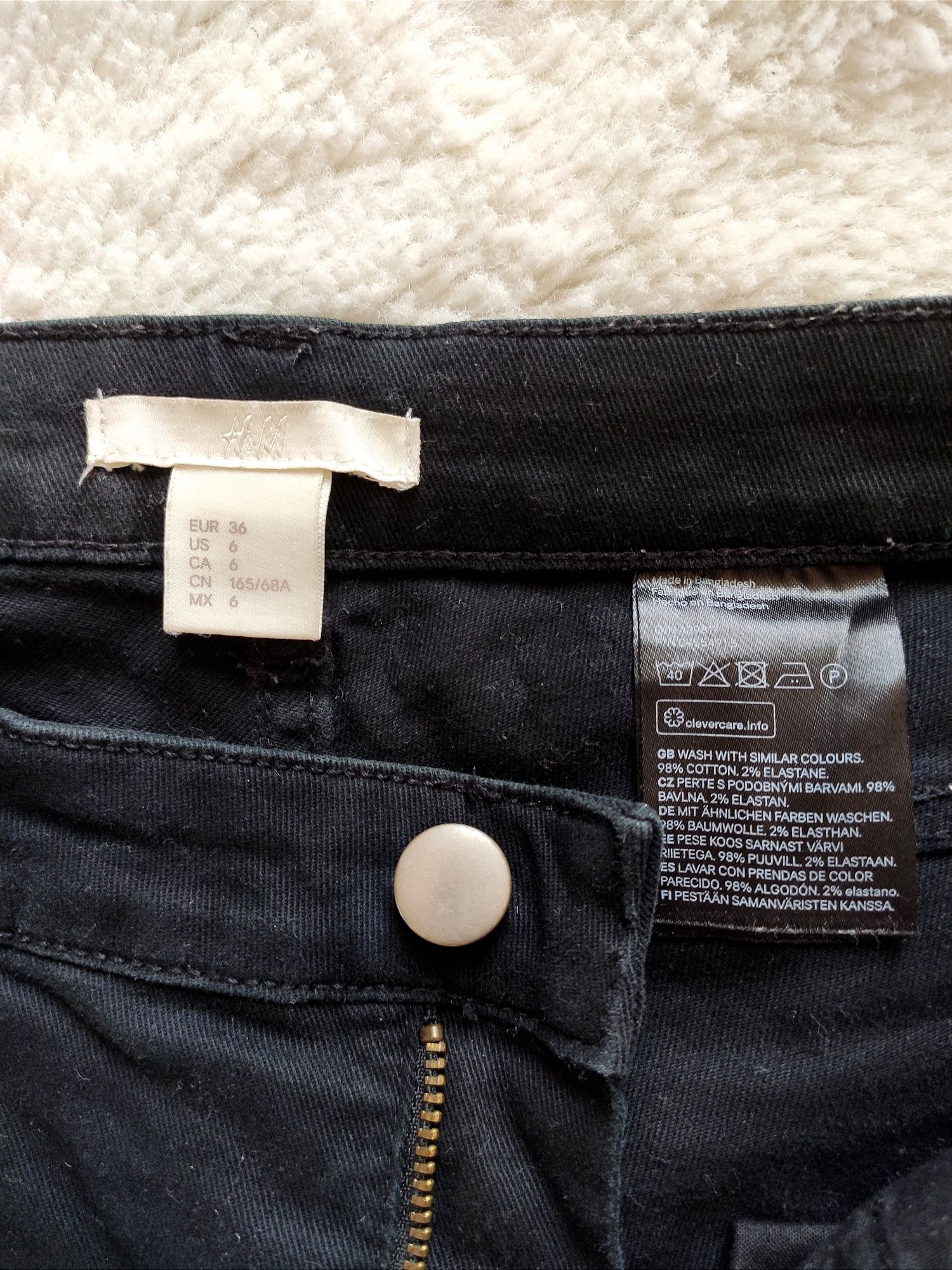 Spodenki jeansowe czarne H&M 36