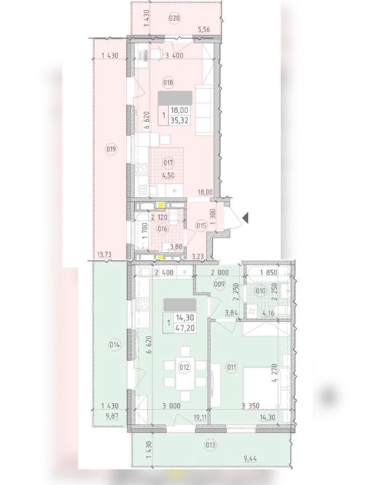 Нова Англія, унікальна квартира з 4 терасами в будинку Ноттінгем