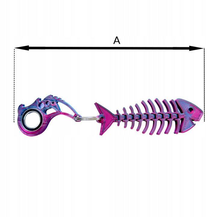 Keyspinner Keyrambit Flexi Ryba Zestaw Brelok Breloczek Do Kluczy Midn