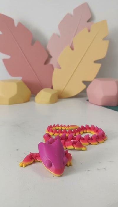 Impressao 3d dragão articulado