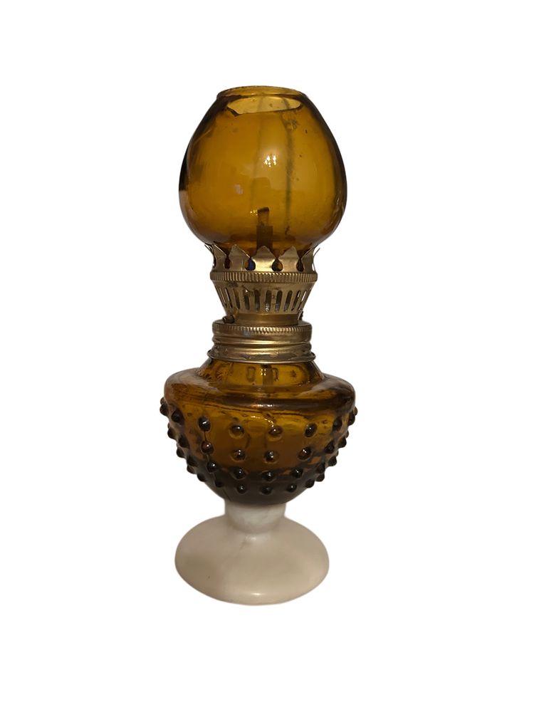 Szklana lampka naftowa miodowa nr.7874