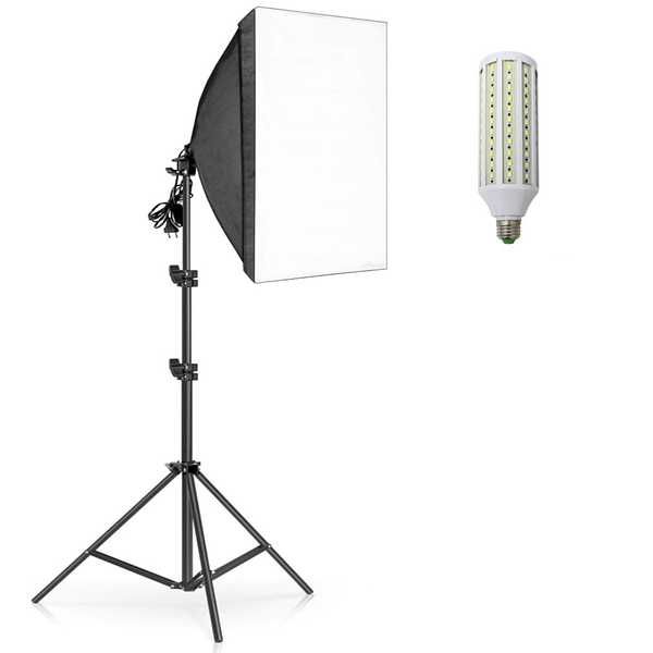 Софтбокс 50/70 +штатив +LED лампа 80W