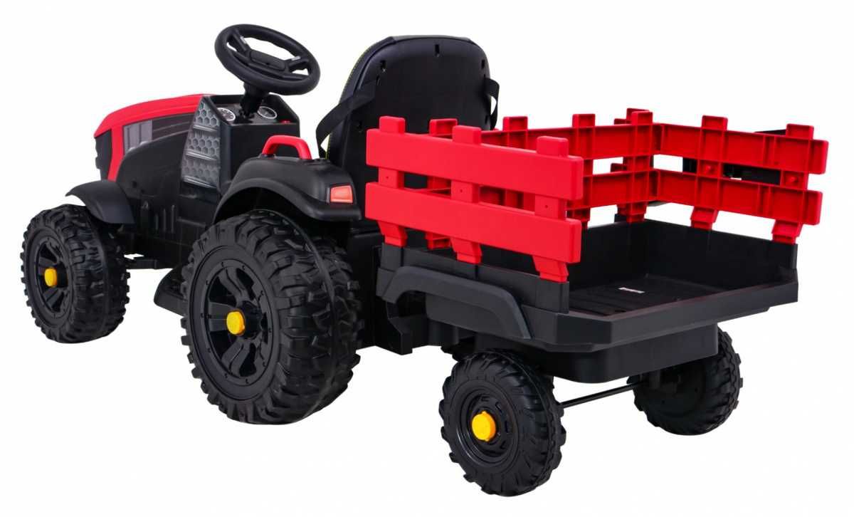 Samochód Pojazd Traktor Titanium Z Przyczepą na akumulator dla dzieci