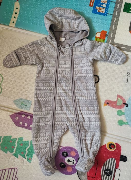 Kombinezon niemowlęcy h&m 68 szary