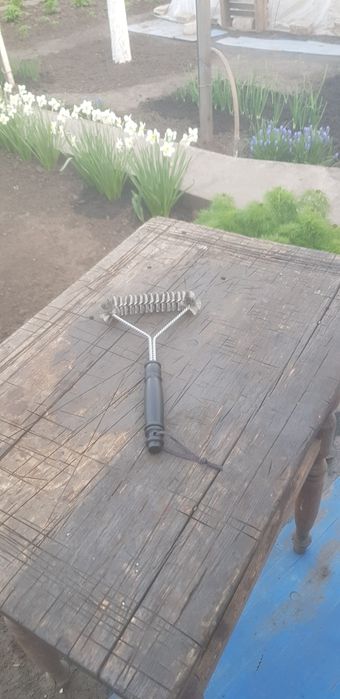 Щетка для чистки решеток, щипцы, шампура, решетка из нержавейки