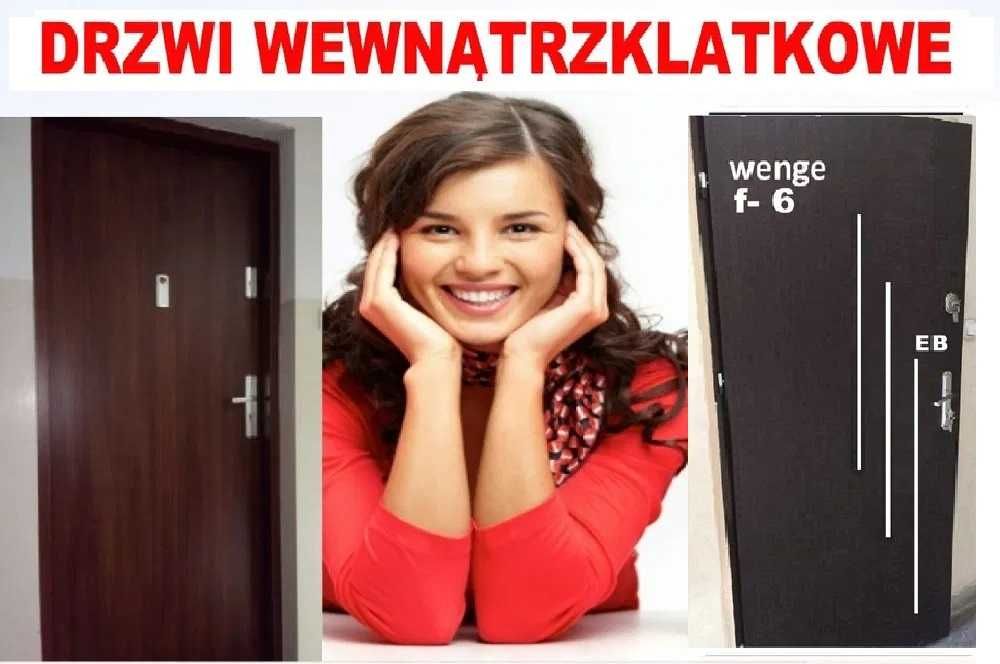 Drzwi wejściowe ZEWNĘTRZNE-wewnętrzne z montażem WEWNĄTRZKLATKOWE