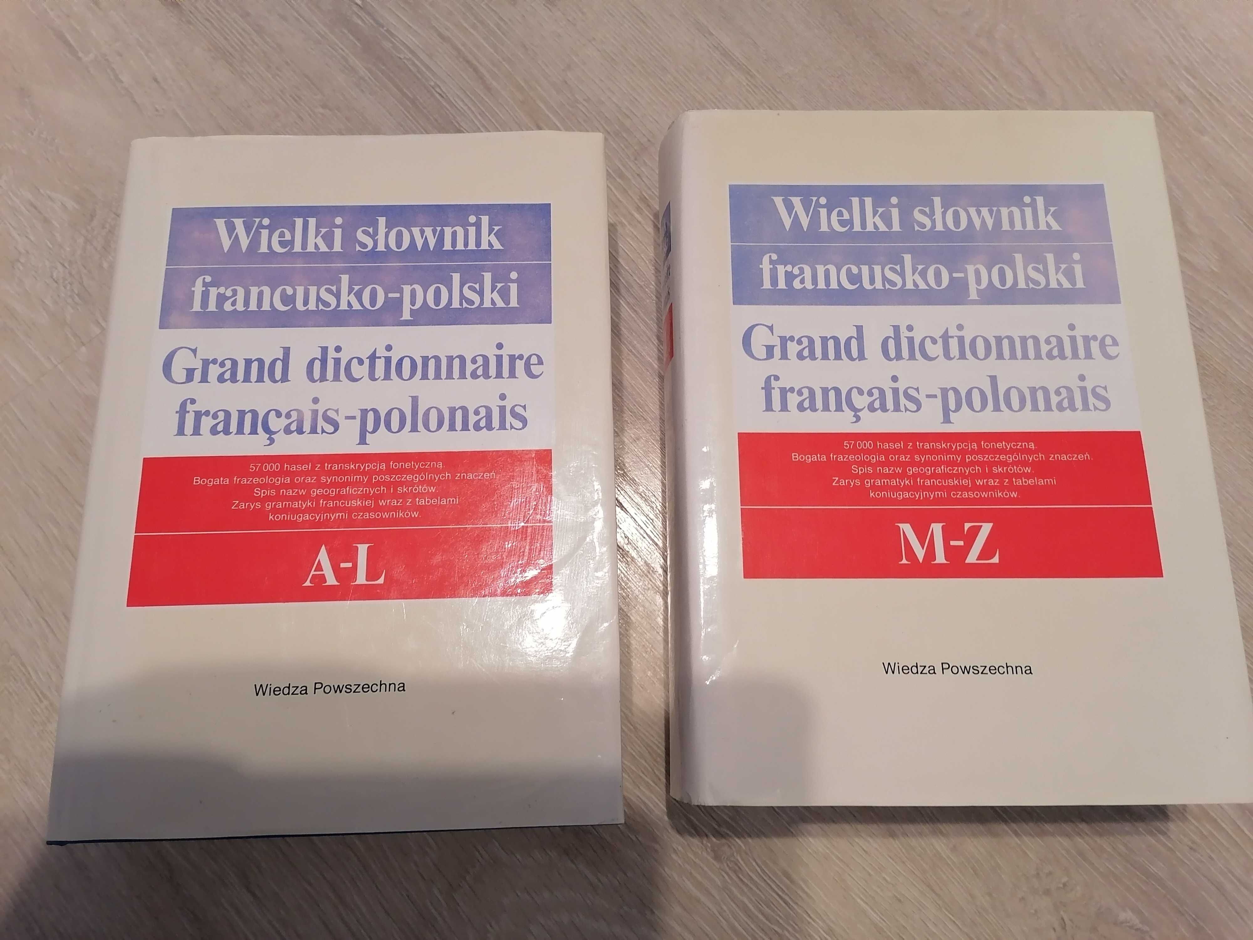 Wielki słownik francusko - polski Wiedza Powszechna 2 tomy