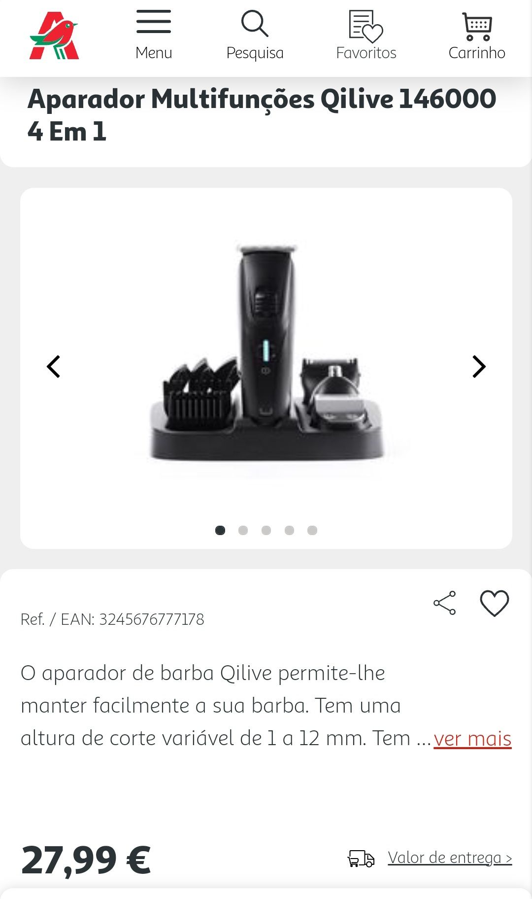 Máquina barbear e cortar o cabelo Qilive