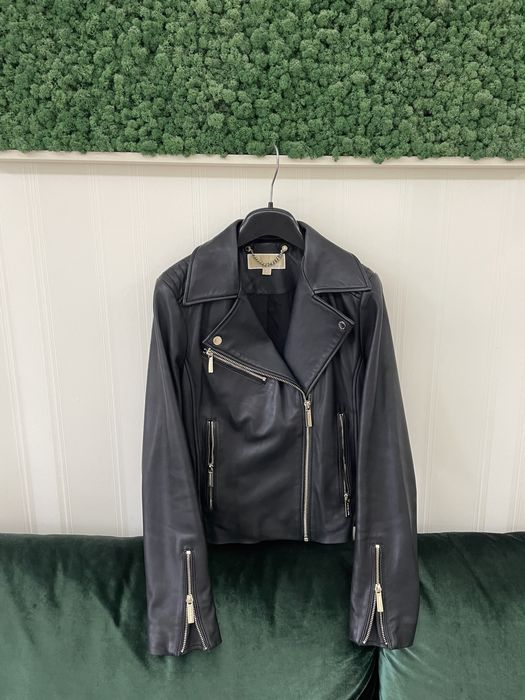 Косуха шкіряна куртка  чорного кольору Michael Kors