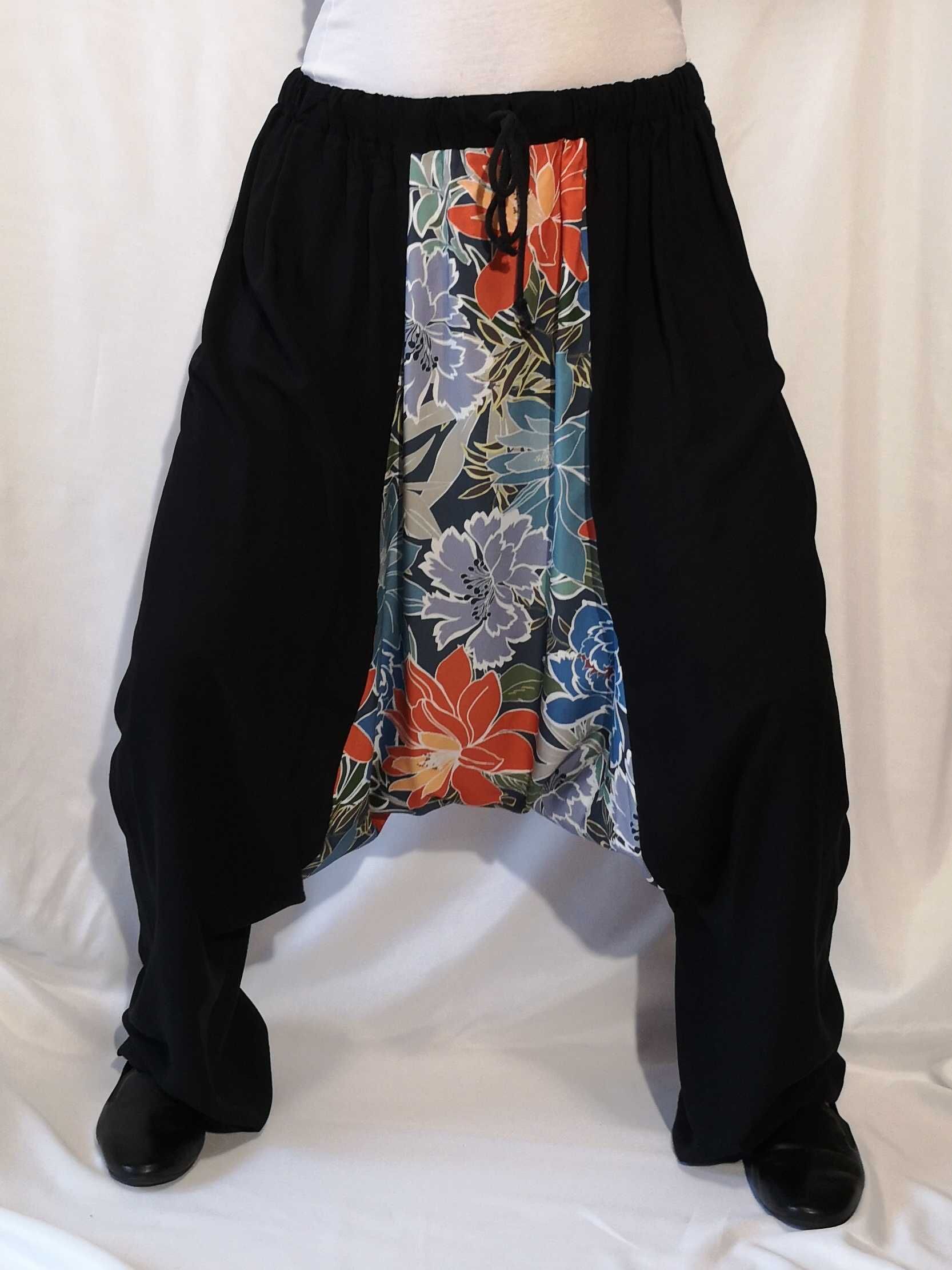 Spodnie do jogi, szarawary, alladynki, haremki, handmade, size free.