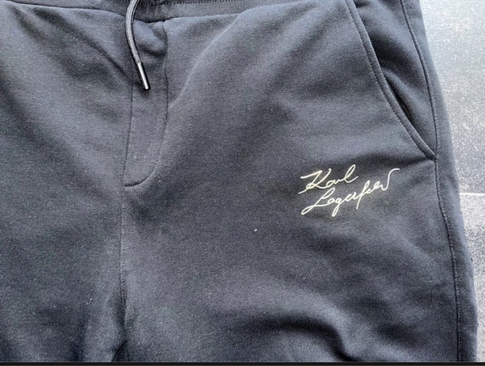 Karl Lagerfeld czarne spodnie r XL