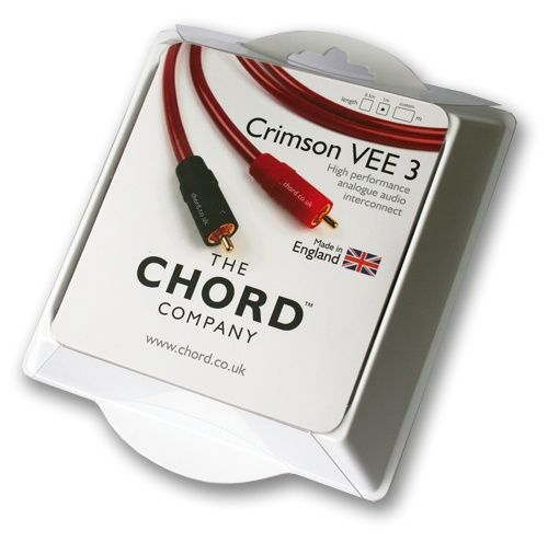 Kabel Kable CHORD Audio Crimson Vee 3 Interkonekt RCA 0,5m 1,0m ZESTAW