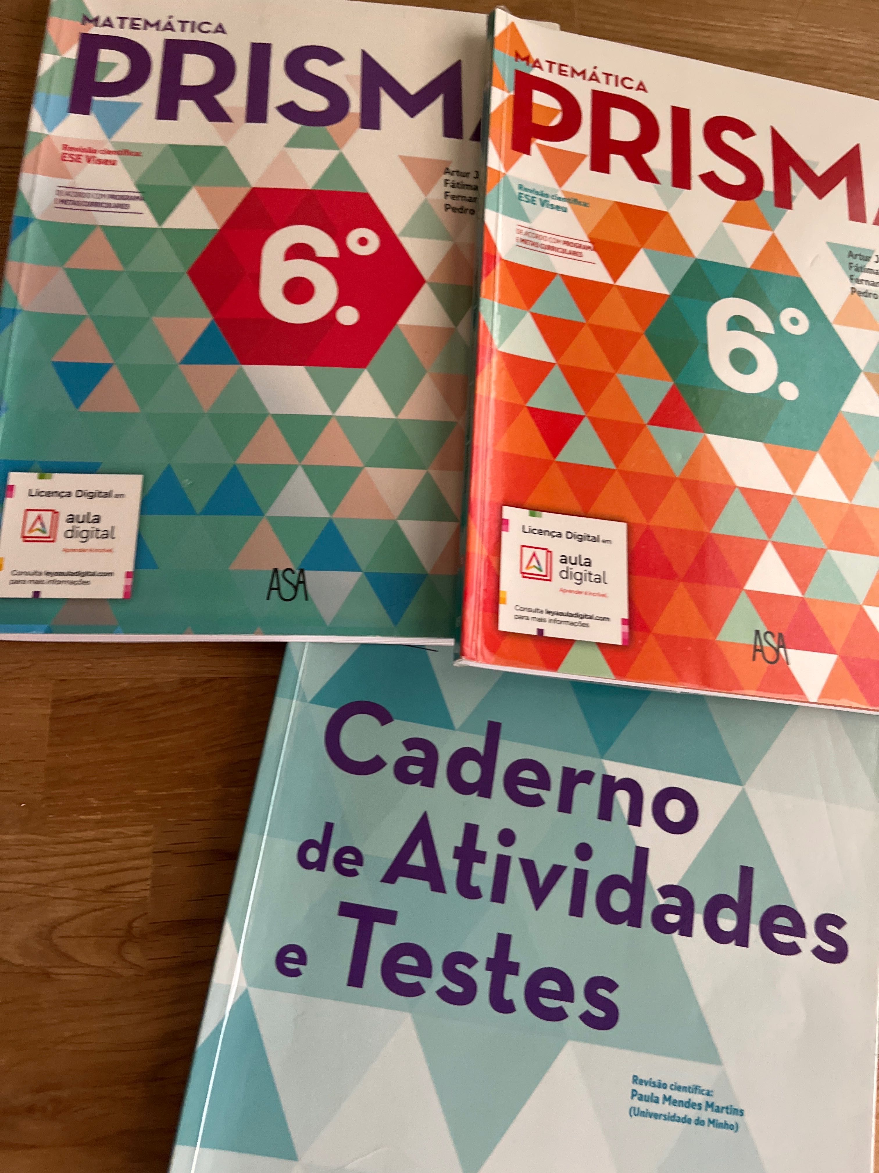 Livros matemática Prisma 6