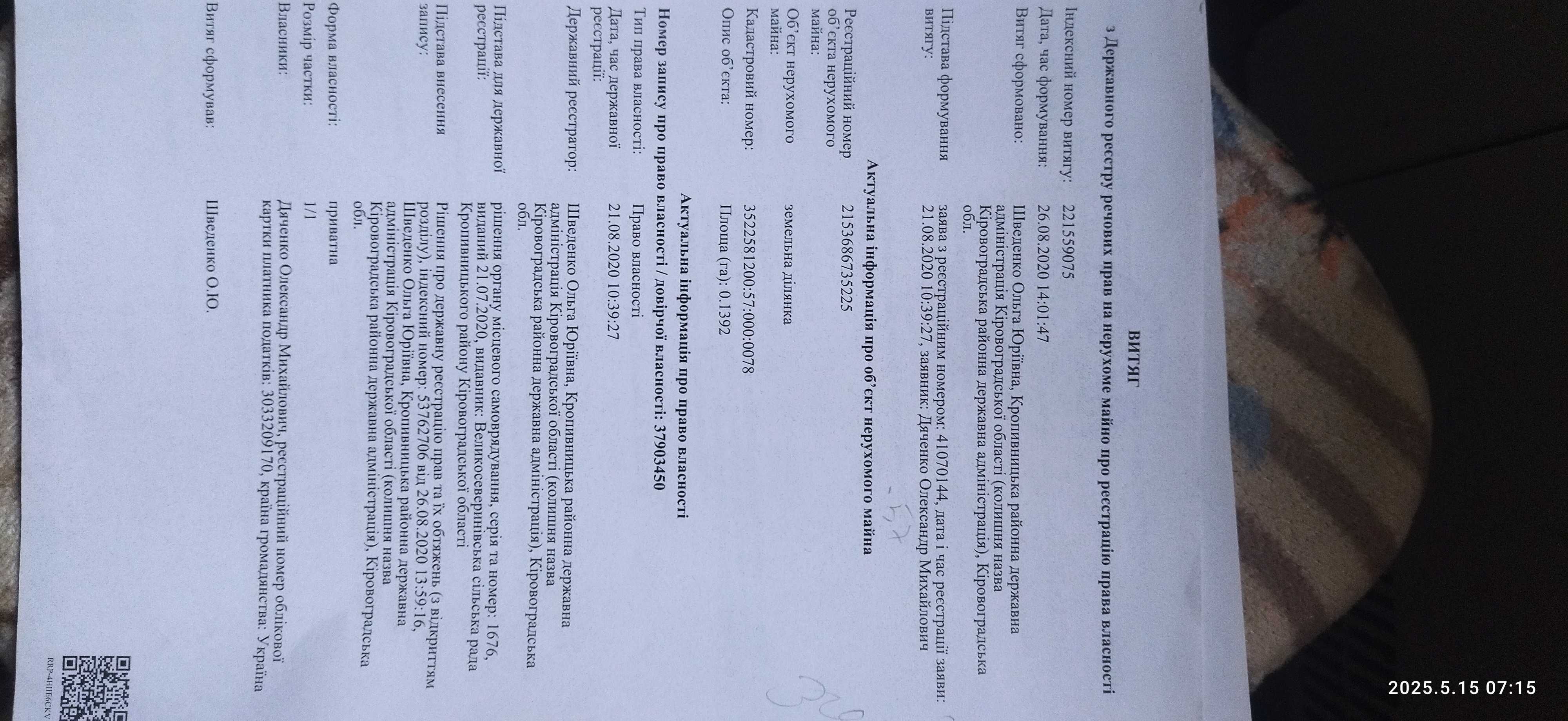 Продам земельну ділянку