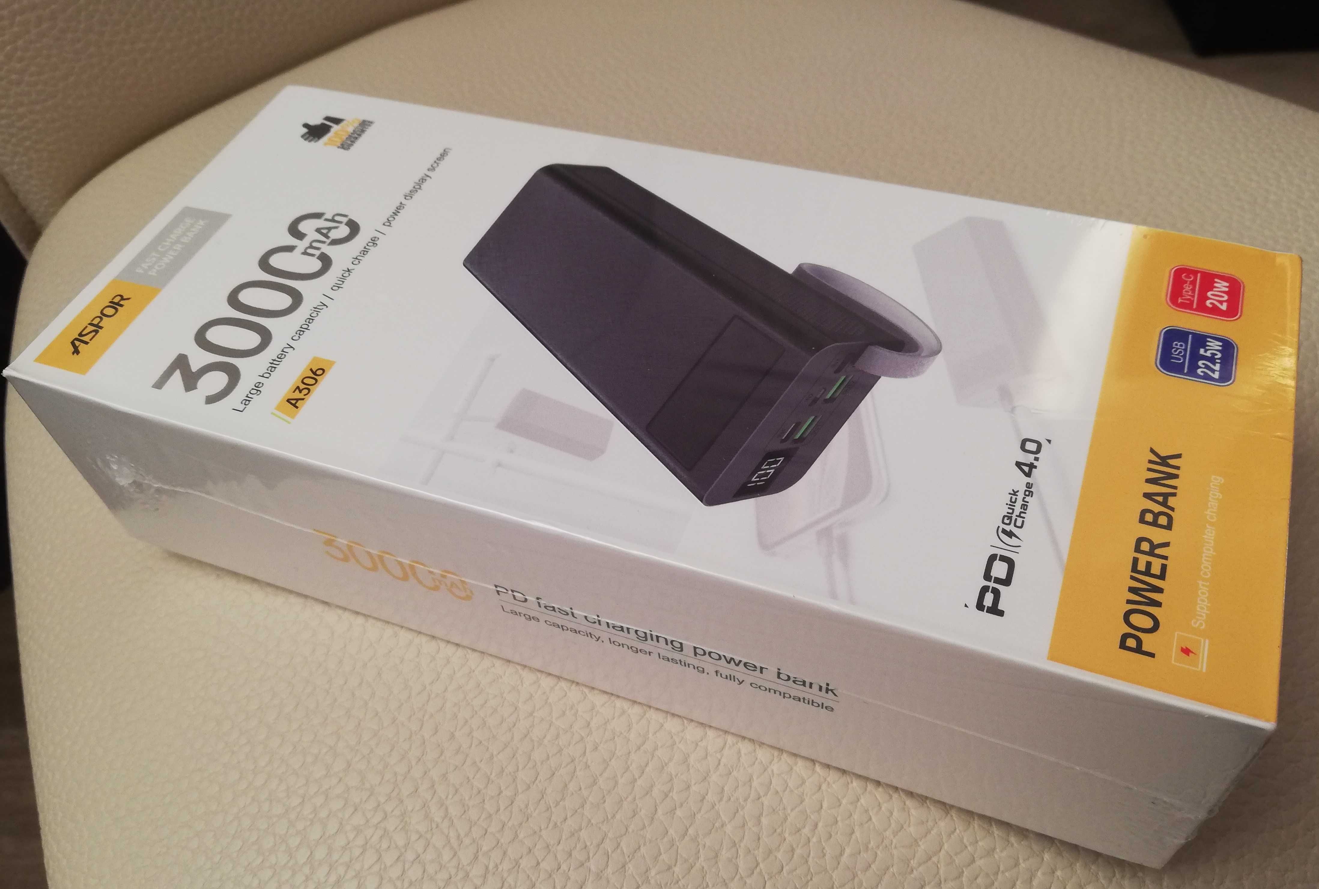 Power Bank Aspor A306 Fast Charge 30 000 mAh