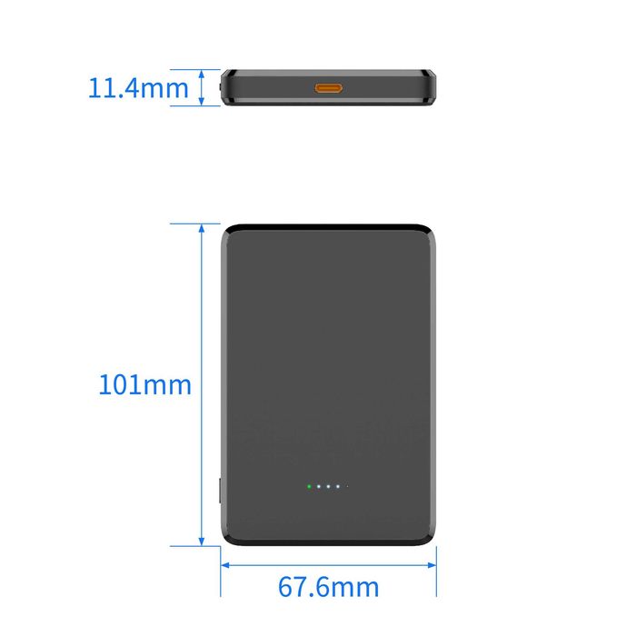 Павербанк Magsafe 20W 5000mah ultra slim Повербанк Магсейф