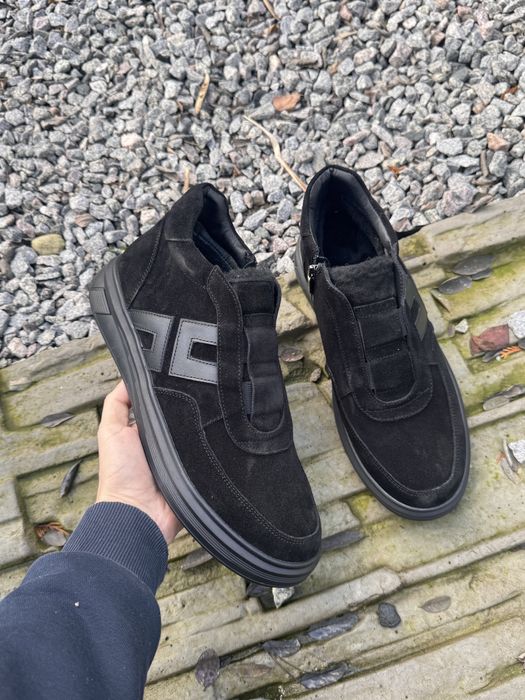 Чоловічі замшеві черевики на хутрі 42-27.5 см