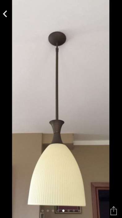 Lampa sufitowa, szklany klosz