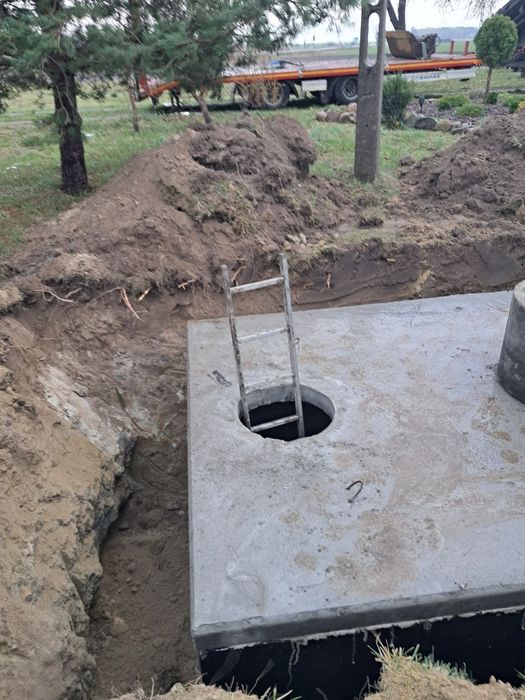 Szambo Szamba Betonowe Zbiorniki Gnojowice Wode Deszczowa Wykop+Montaż