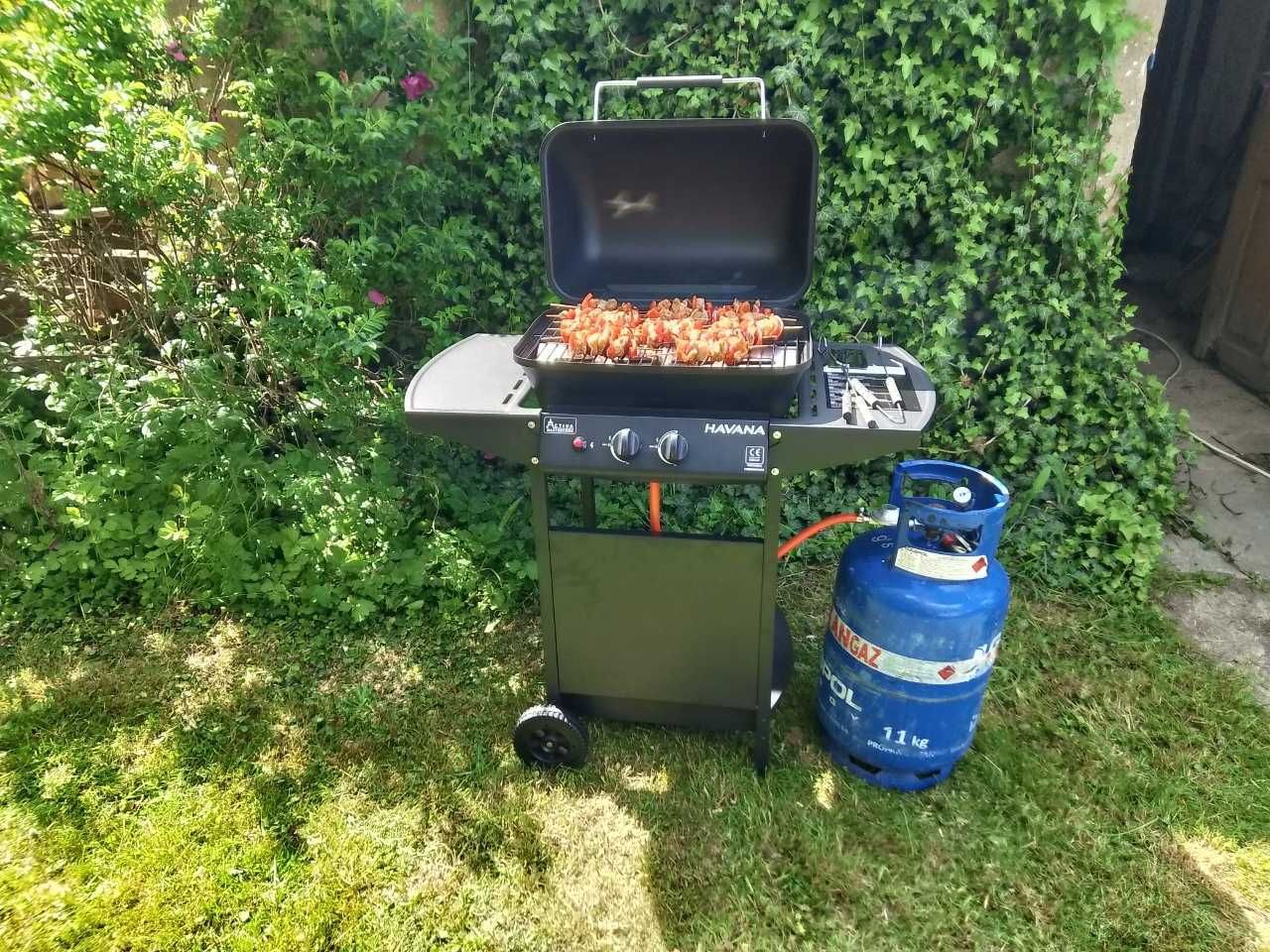 Gazowy grill ogrodowy NA GWARANCJI 24 MIES z pokrywą 2 palniki 5,5KW