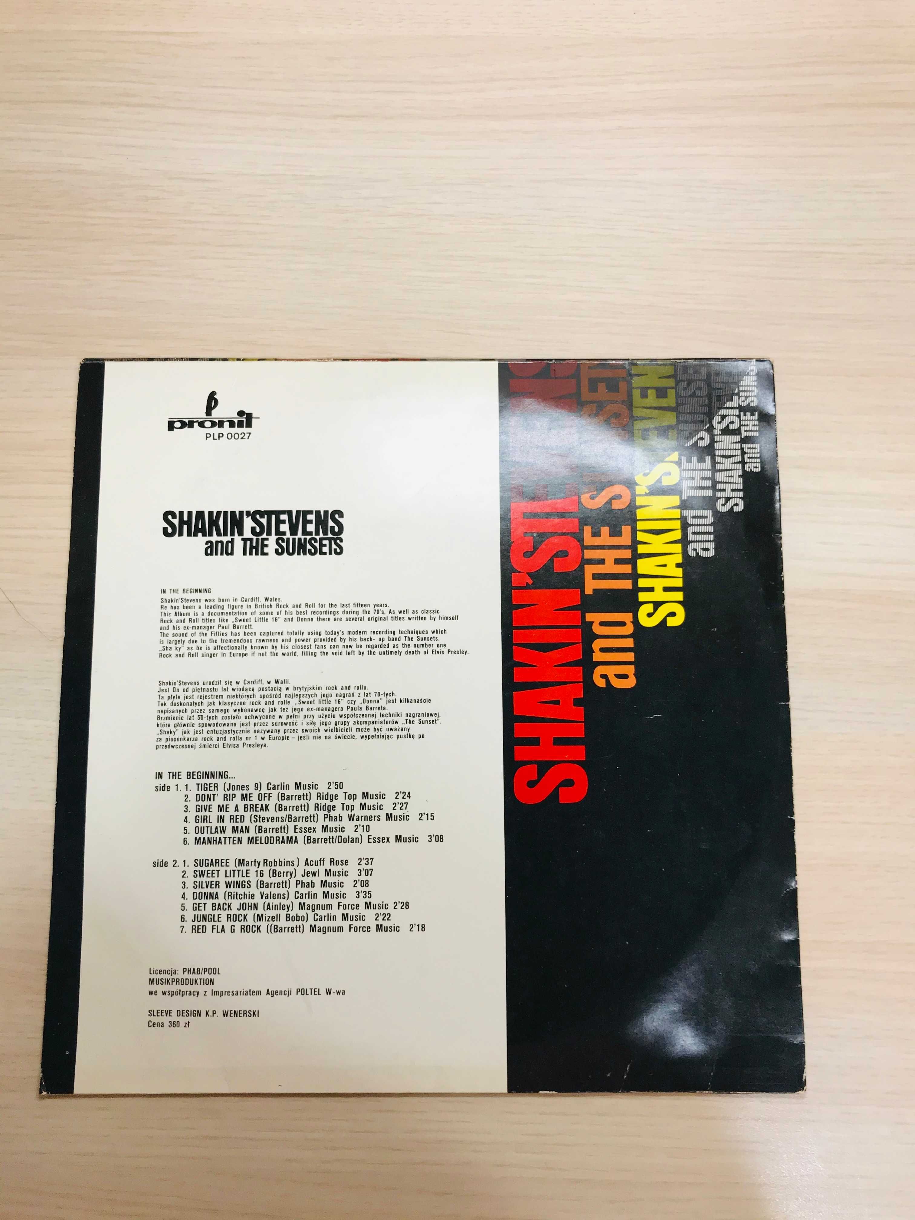 Płyta winylowa Shakin'Stevens and the Sunsets 1985r IDEAŁ winyl