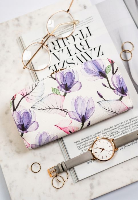 Portfel damski pojemny portmonetka dla kobiet modny duży RFID ładny