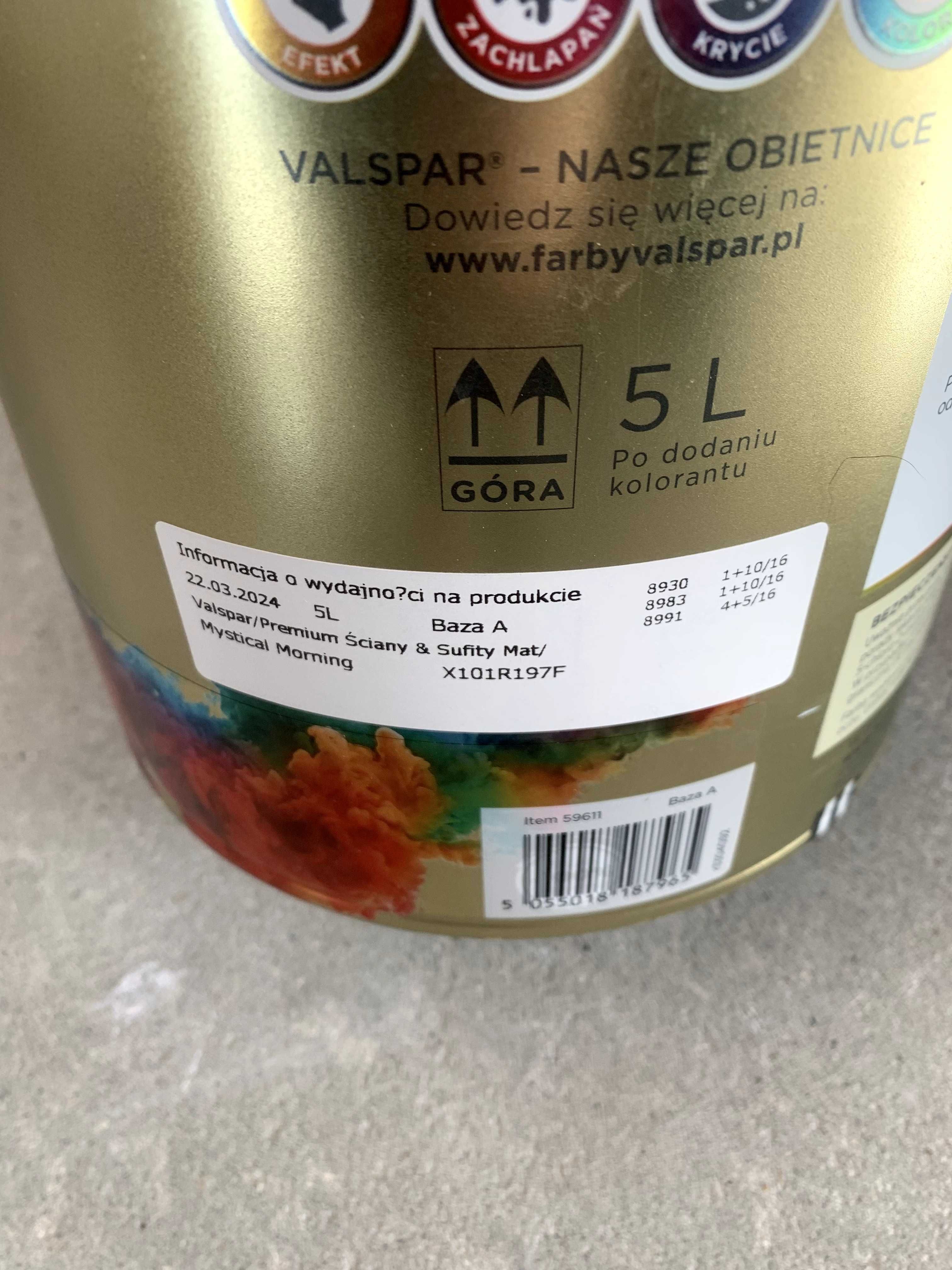 VALSPAR Farba do ścian i sufitów (nietrafiony kolor) 2,5- 3 l