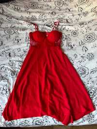 Sukienka czerwona bohoo rozmiar 12
