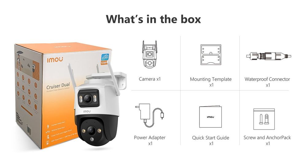 Wi-Fi IP камера Imou cruiser dual 8MP Две независимые камеры,