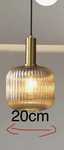 Lampa sufitowa, ryflowane szklo