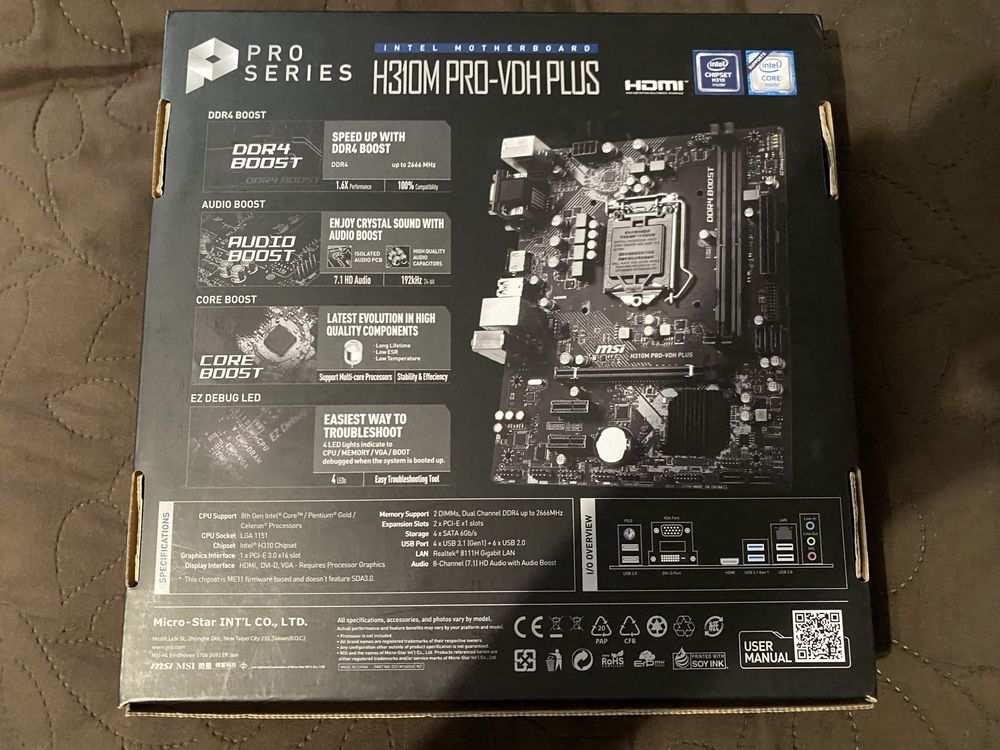 Материнська плата MSI H310M PRO-VDH PLUS | Під 8–9 покоління Intel