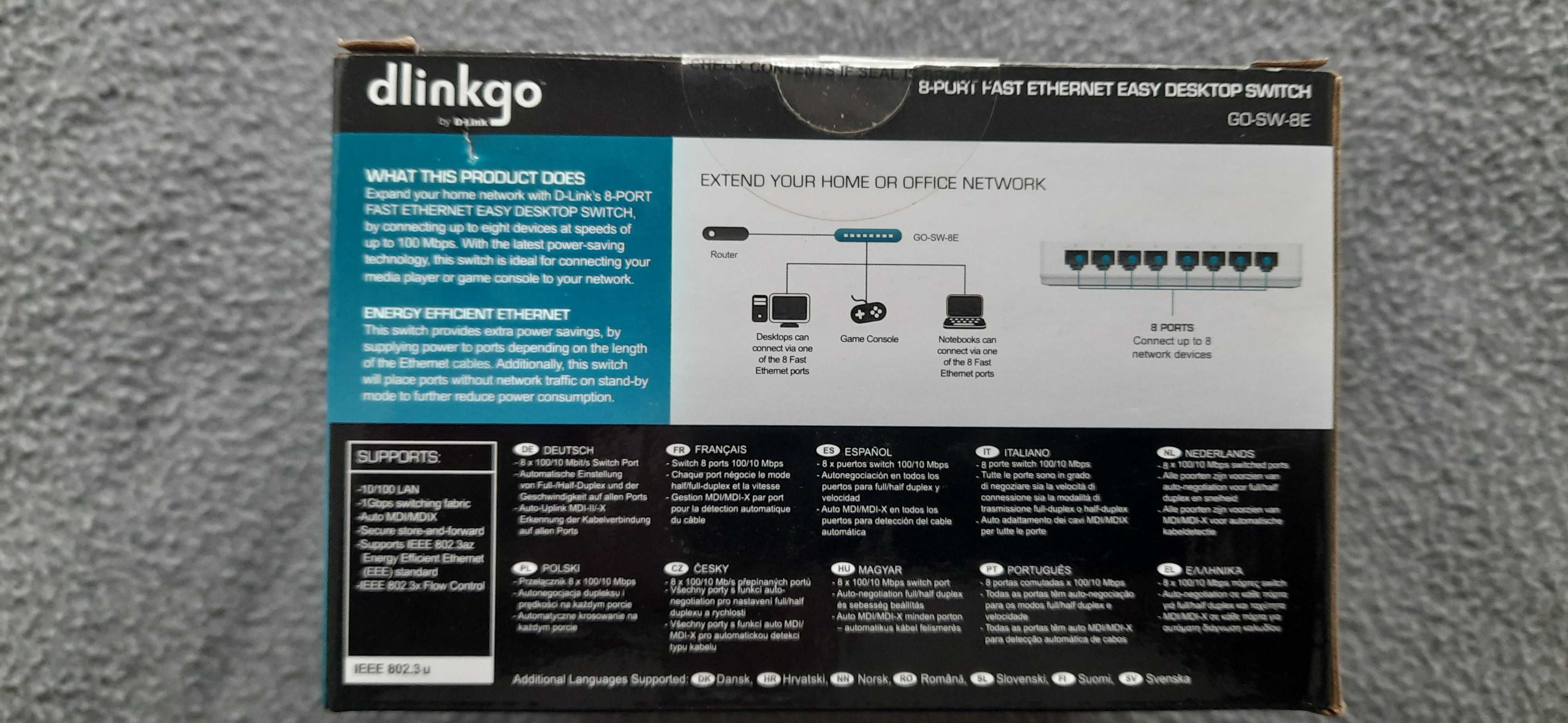 Switch 8 Portas D-Link GO-SW-8E