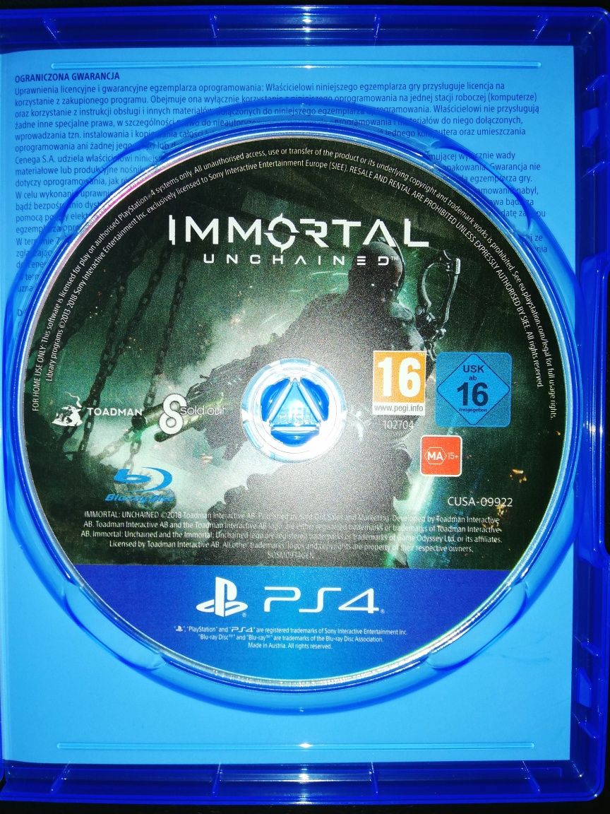 IMMORTAL UNCHAINED PS4 Polska Dystrybucja RPG PlayStation 5 WYSYŁAM
