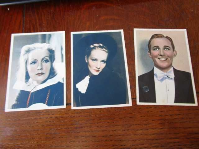 10 postais muito antigos de cinema  Greta Garbo Crosby Dietrich etc