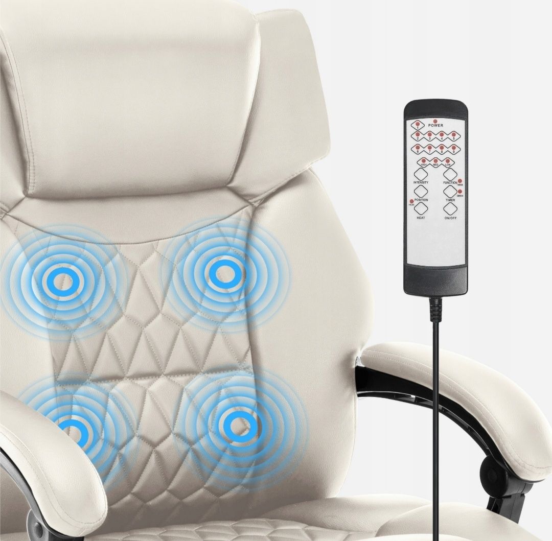 Офісне масажне крісло з підставкою для ніг HEATED MARK ADLER Boss 6.0