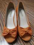 Buty na koturnie pomarańczowe 37