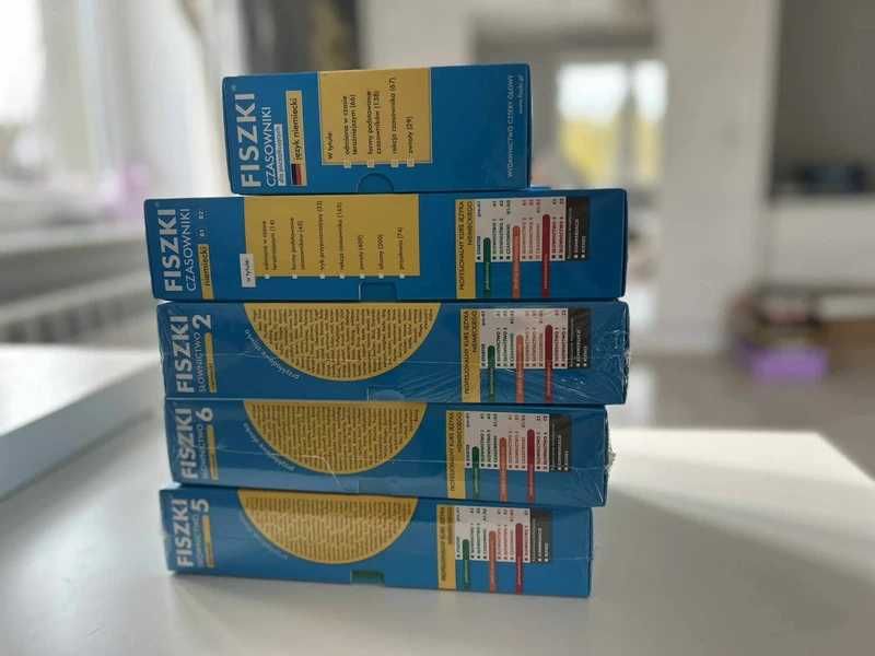 Fiszki niemiecki 1-6 zestaw komplet zafoliowane czasowniki starter