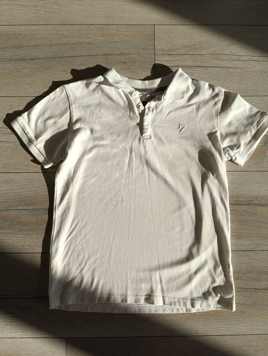 Biała koszulka polo r.152