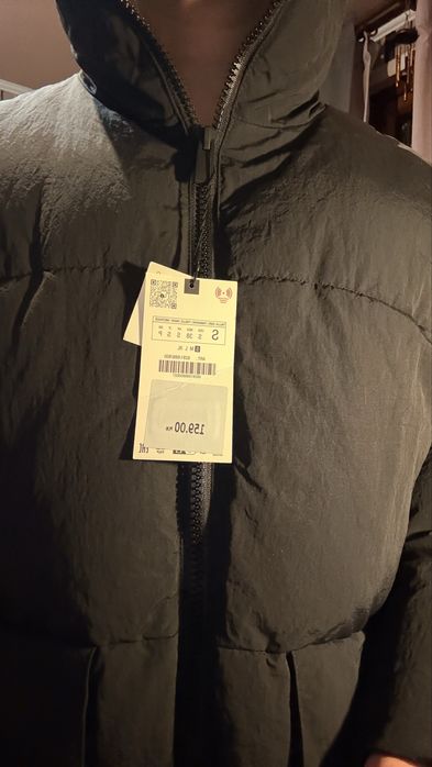 Мужской зимний пуховик zara