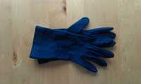 Granatowe cienkie damskie rękawiczki