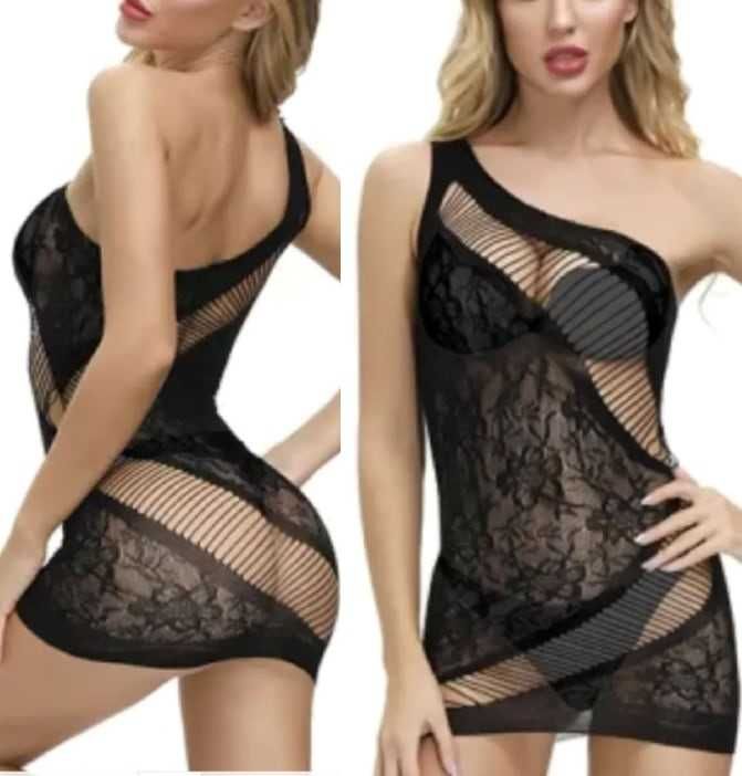 A016 bielizna erotyczna seksowny komplet koszula nocna XS/L