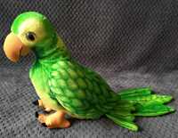 Zielona papuga śmieszna przytulanka