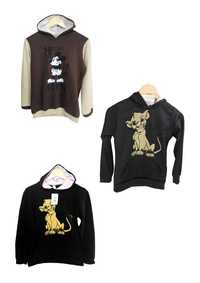 Lote Roupa Camisola com Capuz Hoodie Sweatshirt Rei Leão Mickey Mouse