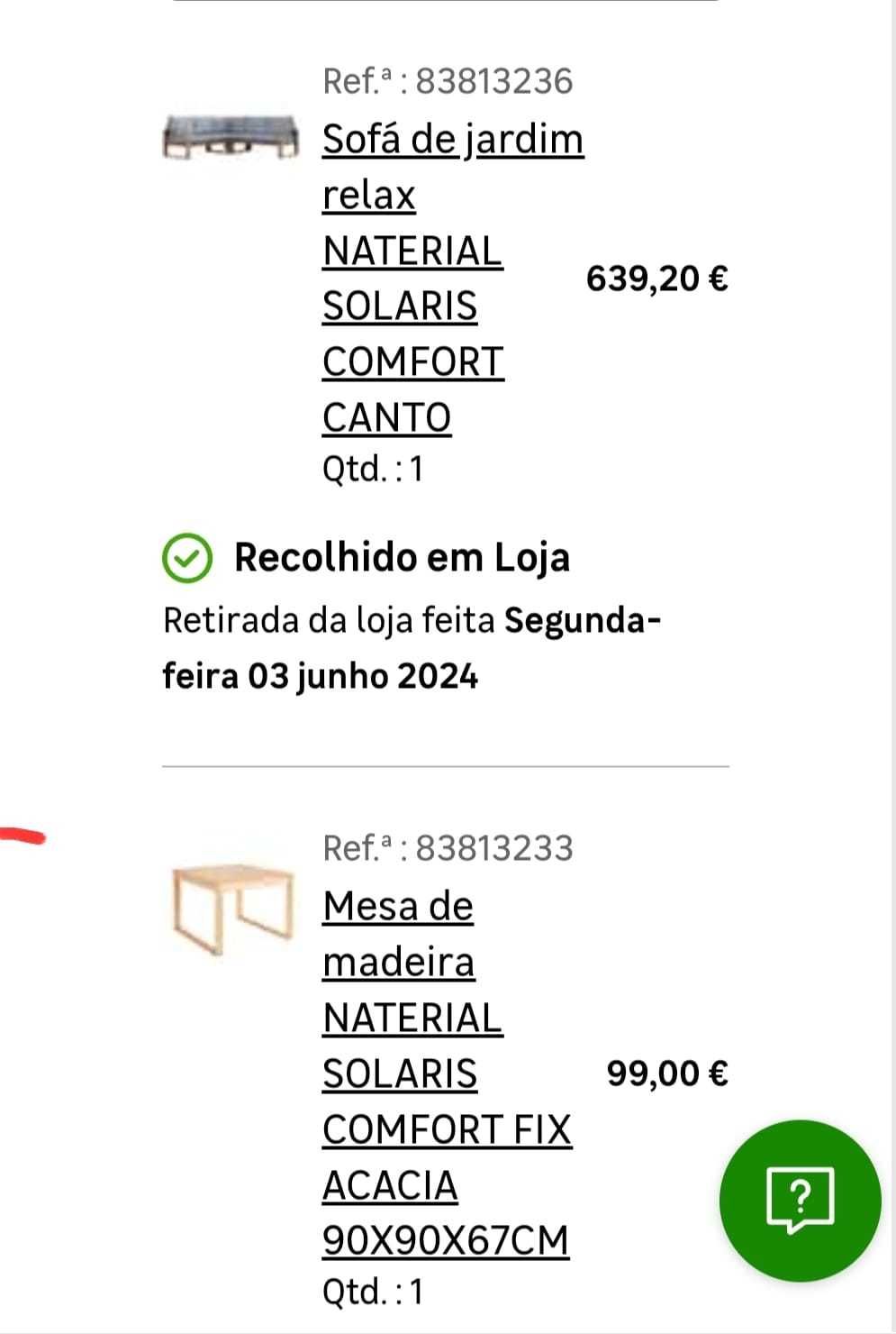 Conjunto de Jardim Naterial - Oportunidade!