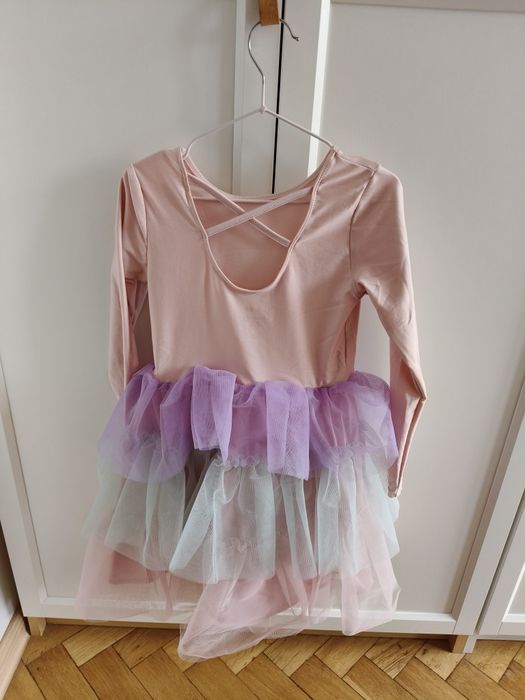 Sukienka baletnicy H&M pudrowy róż nie używana ! 110/116 Polecam