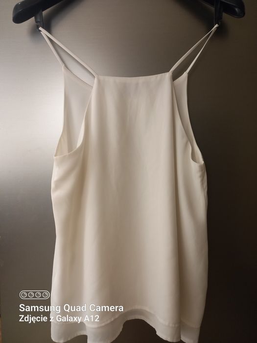 Koszulka bluzka biala na ramiączkach 40 L Nowa